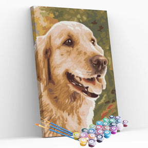 Peinture par numéros - Dessin de Golden Retriever