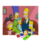 Broderie Diamant - La Famille Simpson