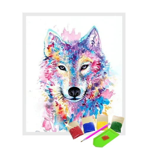 Broderie Diamant - Loup