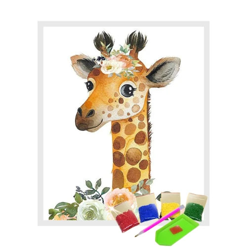 Broderie Diamant - Petite Girafe