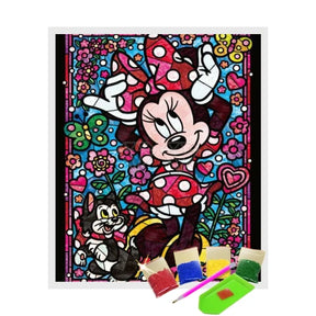 Broderie Diamant - Minnie en Mosaïque