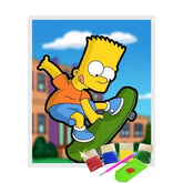 Broderie Diamant - Bart Simpson en Skate