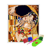 Broderie Diamant - La relecture du baiser de Gustav Klimt