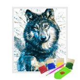 Broderie Diamant - Loup en Mouvement